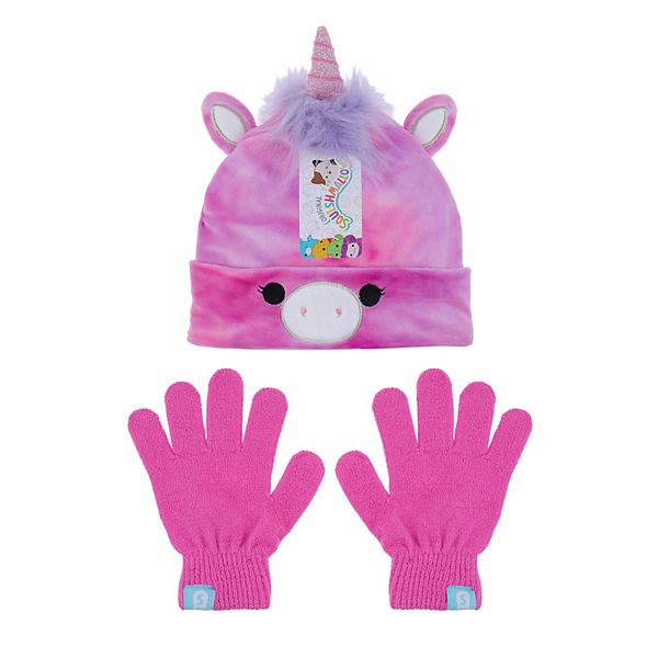 Girls 4-12 Squishmallows Lola the Unicorn Hat & Gloves Set - Squishmallow Lola