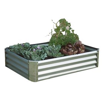 Industrial Farmhouse Steel Raised Garden Bed Metal Planter With Lining