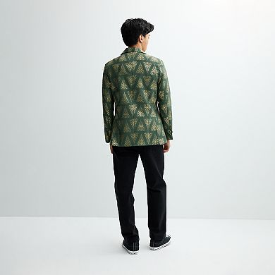 Men's Suitmeister Holiday Snowflake Tree Blazer