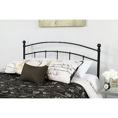 Twin Size Contemporary Classic Black Metal Headboard