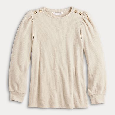 Women's LC Lauren Conrad High Cuff Crew Top