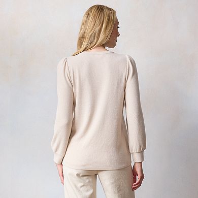 Women's LC Lauren Conrad High Cuff Crew Top