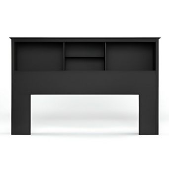 Queen-size Storage Headboard In Black Finish