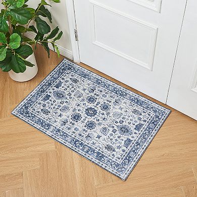 Madelinen Traditional Medallion Area & Washable Accent Throw Rug