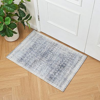 Madelinen Vintage Boho Print Area & Washable Accent Throw Rug