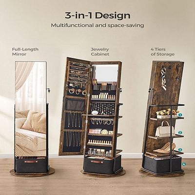 Amazon Nicetree Jewelry Cabinet Nicetree 360 Swivel Jewelry
