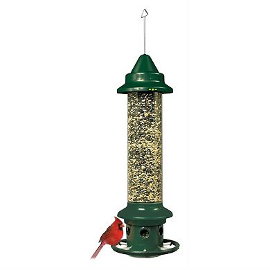 Outdoor Bird Feeder for Backyards and Patios with Squirrel-Resistant Design and Feeding Ring
