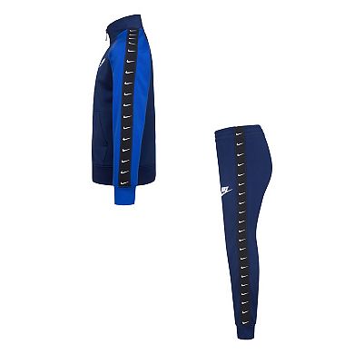 Boys 4-7 Nike Swoosh Taping Tricot Jacket & Pants 2-Piece Set