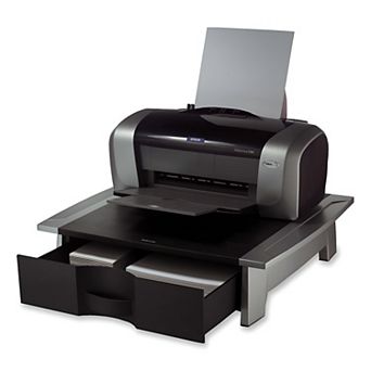 Low Profile Contemporary Printer Stand With Paper Drawer