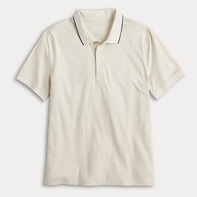 Men's FLX Ribbed Short Sleeve Polo Shirt