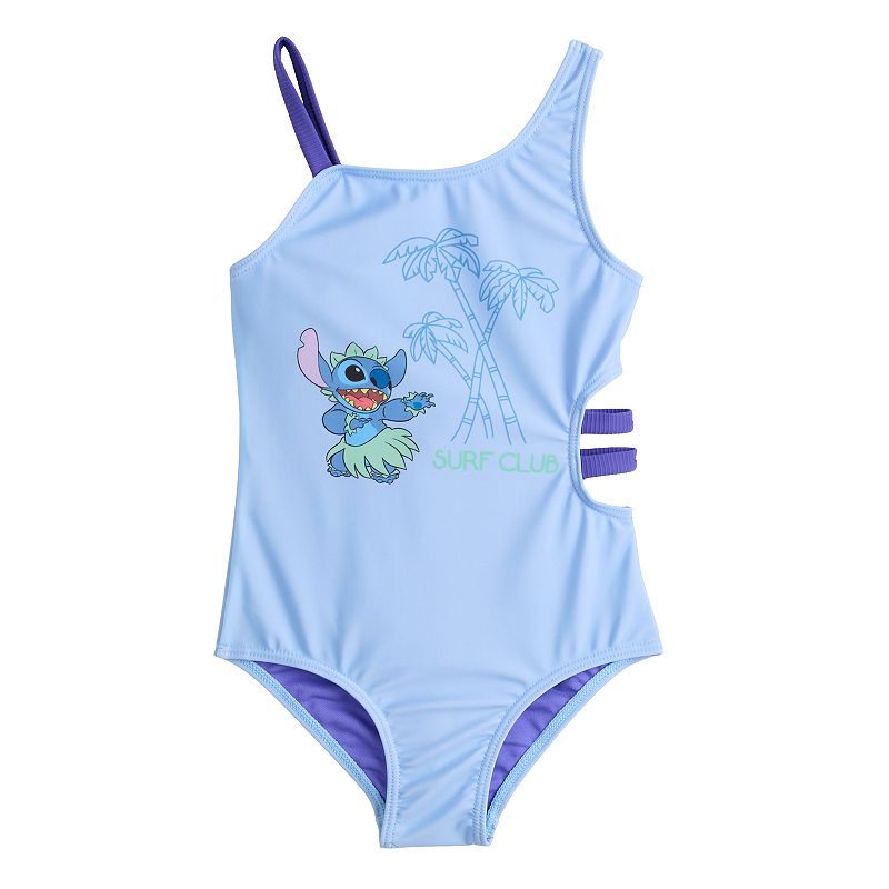 Disney's Lilo & Stitch Girls Stitch One-Piece Swimsuit, Girl's, Size: 4, Purple