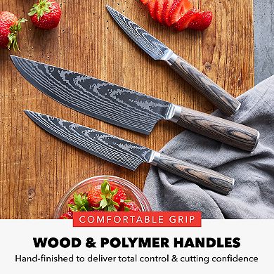 Bobby Flay by GreenPan Stainless Steel 3-Piece Knife Set