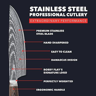 Bobby Flay by GreenPan Stainless Steel 13-Piece Knife Block Set
