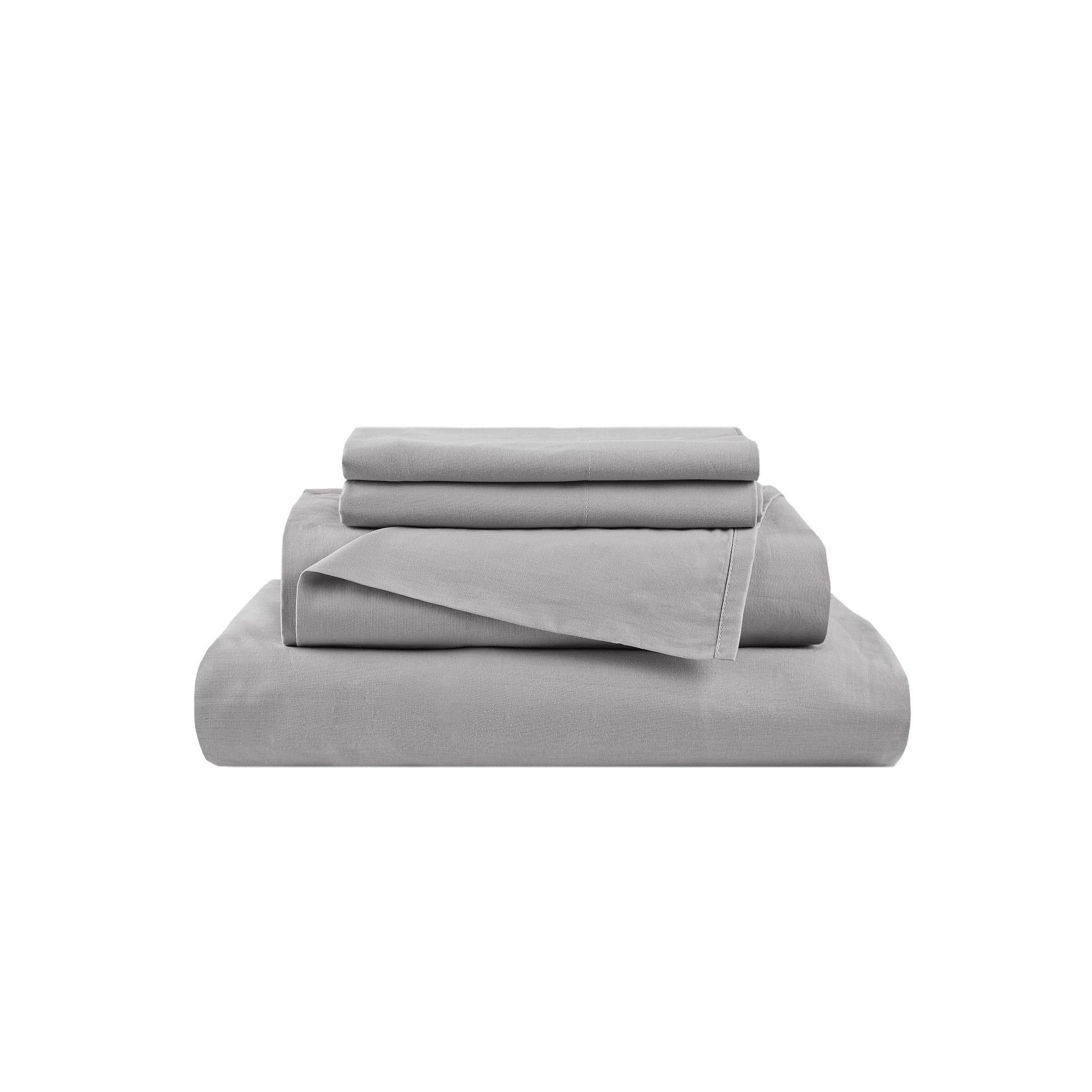 510 Design Luxurious All-Season Comfort Cotton Sheet Set, Dark Gray