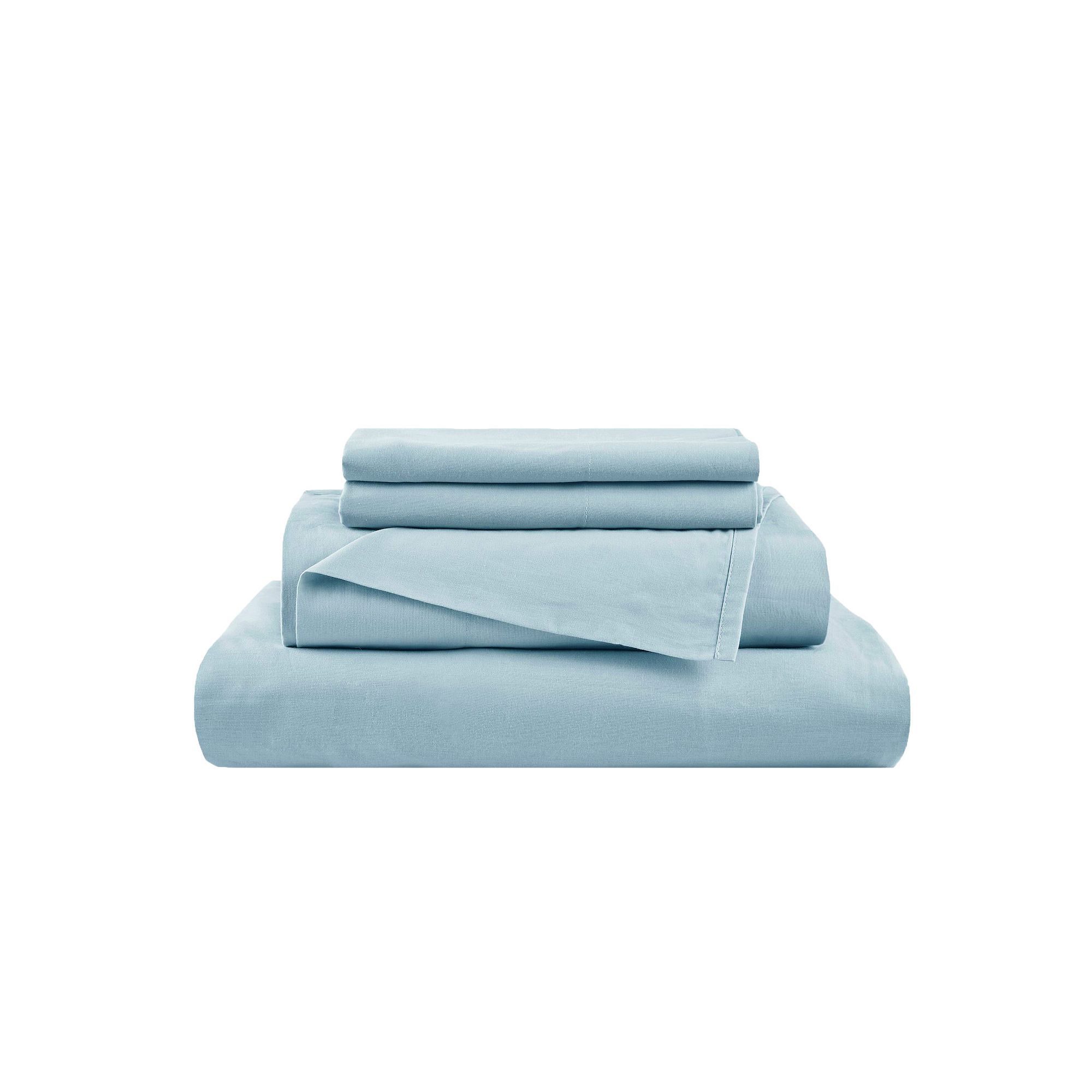 510 Design Luxurious All-Season Comfort Cotton Sheet Set, Light Blue