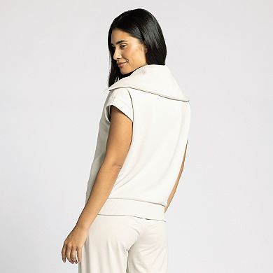 Women's Thread & Supply Half-Zip Short Sleeve Dolman Top