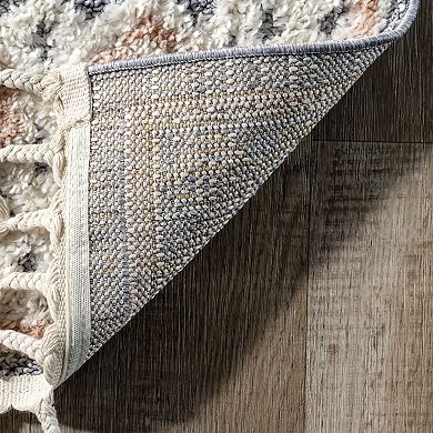 nuLOOM Acacia Raised Diamond Tasseled Area Rug