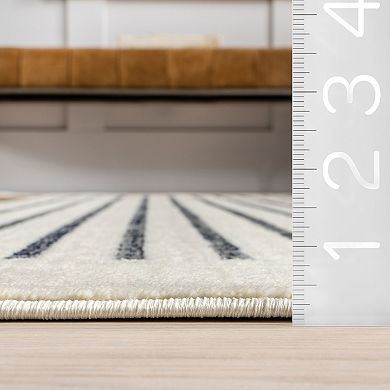 nuLOOM Keeva Modern Striped Fringe Area Rug