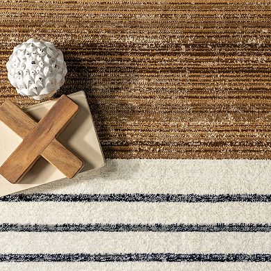 nuLOOM Keeva Modern Striped Fringe Area Rug