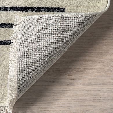 nuLOOM Keeva Modern Striped Fringe Area Rug