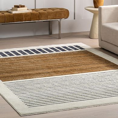 nuLOOM Keeva Modern Striped Fringe Area Rug