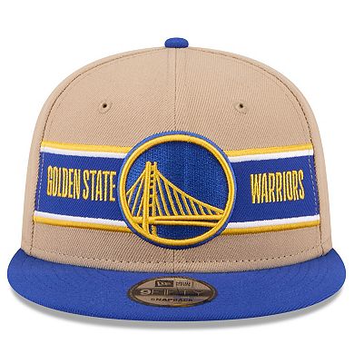 Men's New Era Tan/Royal Golden State Warriors 2024 NBA Draft 9FIFTY Snapback Hat
