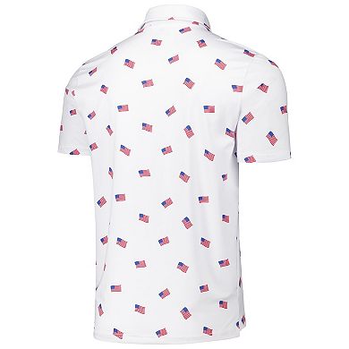 Men's Antigua White Atlanta Braves Americana Polo