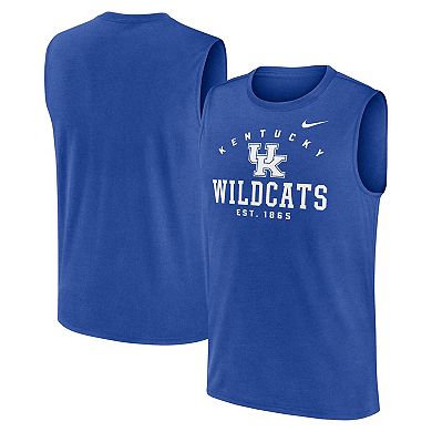 Men's Nike Royal Kentucky Wildcats Primetime Legend Lock Up Performance Muscle Tank Top