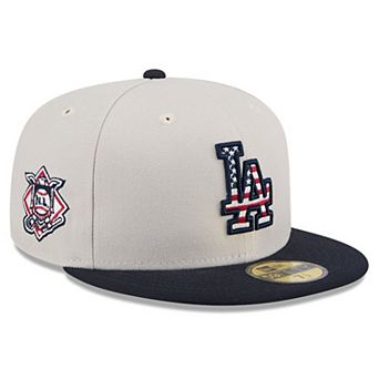 Men's New Era Khaki/Black Los Angeles Dodgers 2024 Fourth of July 59FIFTY Fitted Hat