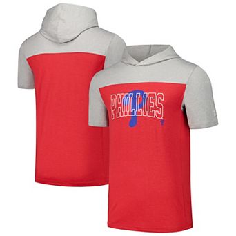 Men's New Era Red Philadelphia Phillies Active Brushed Hoodie T-Shirt