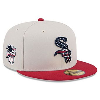 Men's New Era Khaki/Red Chicago White Sox 2024 Fourth of July 59FIFTY Fitted Hat