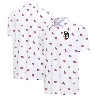 Men's Antigua White San Diego Padres Americana Polo