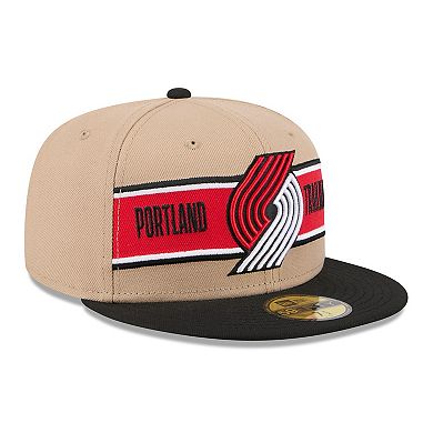 Men's New Era Tan/Black Portland Trail Blazers 2024 NBA Draft 59FIFTY Fitted Hat