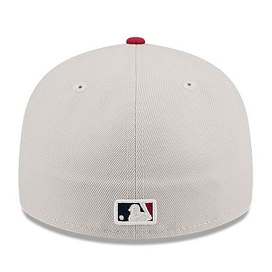 Men's New Era Khaki/Red Miami Marlins 2024 Fourth of July Low Profile 59FIFTY Fitted Hat