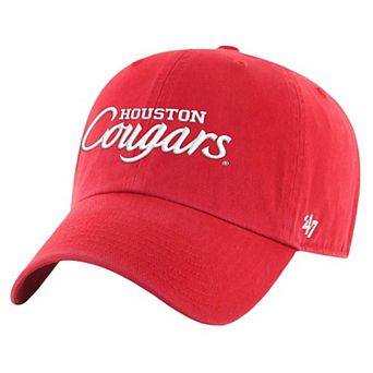 Men's '47 Red Houston Cougars Clean Up Adjustable Hat