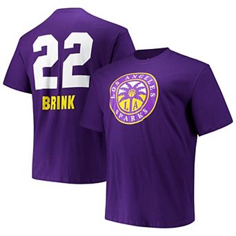 Unisex Fanatics Cameron Brink Purple Los Angeles Sparks Big & Tall Name & Number T-Shirt