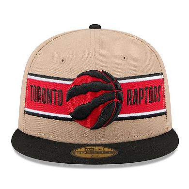 Men's New Era Tan/Black Toronto Raptors 2024 NBA Draft 59FIFTY Fitted Hat