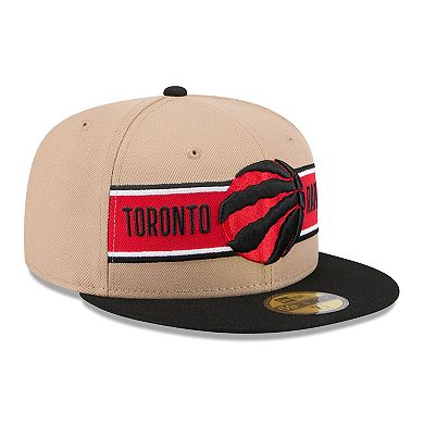 Men's New Era Tan/Black Toronto Raptors 2024 NBA Draft 59FIFTY Fitted Hat