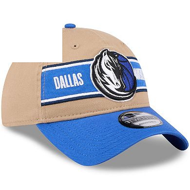 Men's New Era Tan/Blue Dallas Mavericks 2024 NBA Draft 9TWENTY Adjustable Hat