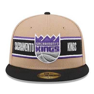 Men's New Era Tan/Black Sacramento Kings 2024 NBA Draft 59FIFTY Fitted Hat