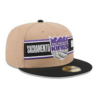 Men's New Era Tan/Black Sacramento Kings 2024 NBA Draft 59FIFTY Fitted Hat