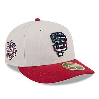 Men's New Era Khaki/Red San Francisco Giants 2024 Fourth of July Low Profile 59FIFTY Fitted Hat
