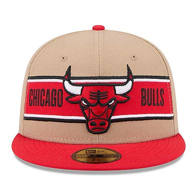 Men's New Era Tan/Red Chicago Bulls 2024 NBA Draft 59FIFTY Fitted Hat