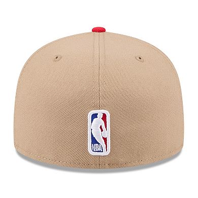 Men's New Era Tan/Red Chicago Bulls 2024 NBA Draft 59FIFTY Fitted Hat