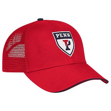 Men's Colosseum Red Pennsylvania Quakers Wyatt Adjustable Hat