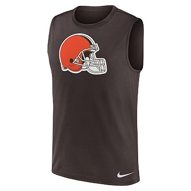 Men's Nike Brown Cleveland Browns Blitz Legend Performance Muscle Tank Top