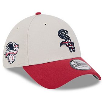 Men's New Era Khaki/Red Chicago White Sox 2024 Fourth of July 39THIRTY Flex Hat