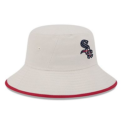Men's New Era Khaki Chicago White Sox 2024 Fourth of July Bucket Hat