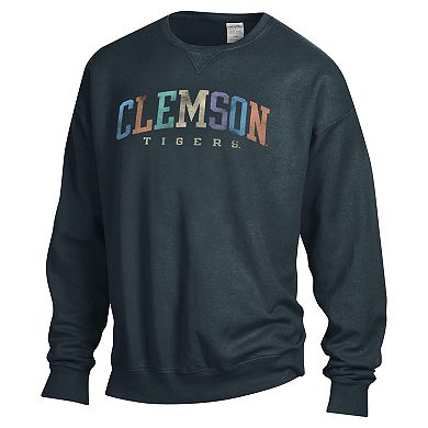 Unisex ComfortWash Gray Clemson Tigers Oversized Pullover Sweatshirt