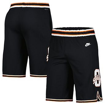 Men's Nike Black Oklahoma State Cowboys Retro Replica Basketball Shorts